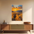 Cowboy Riders at Dusk Wall Art