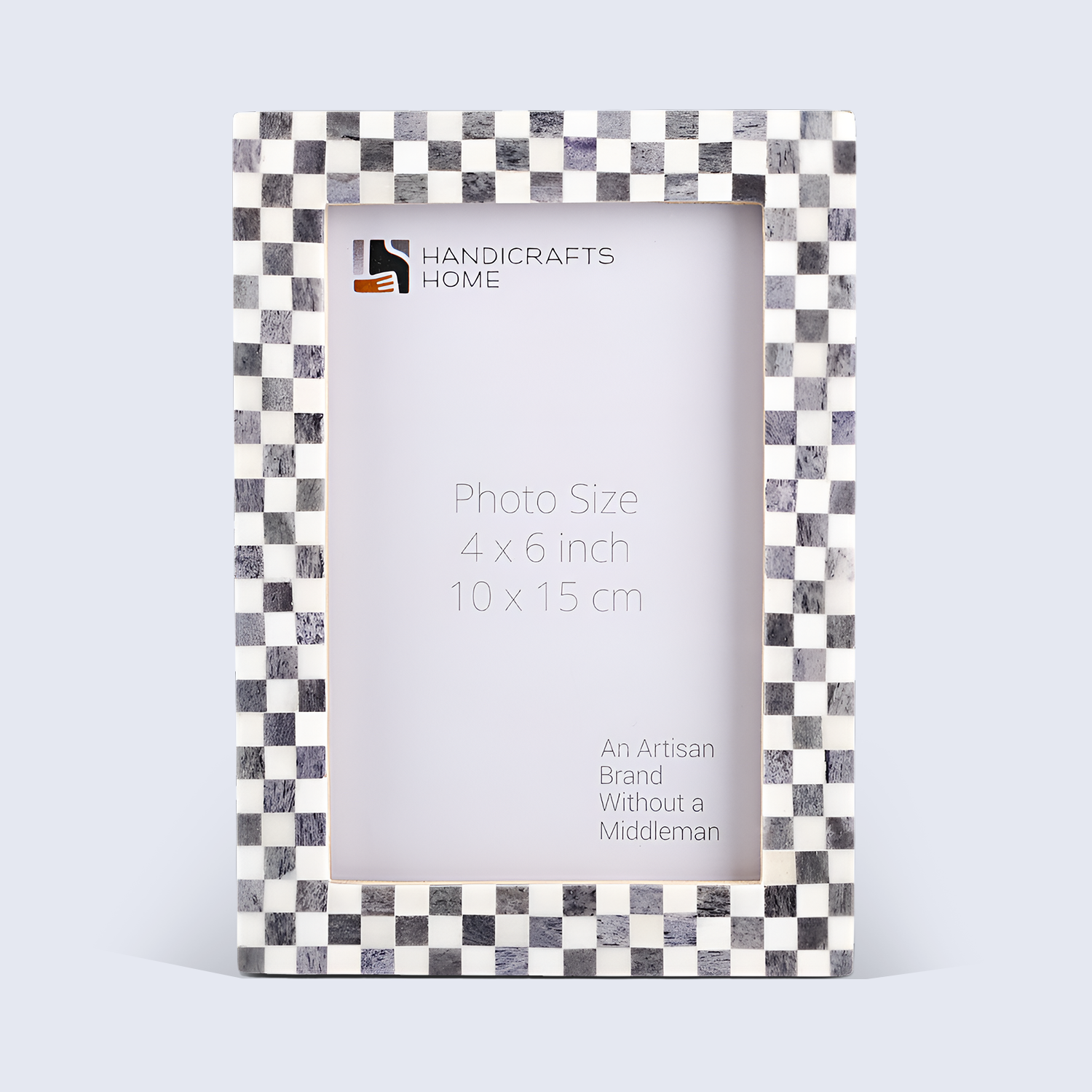 Checkered Bone Inlay Picture Frame