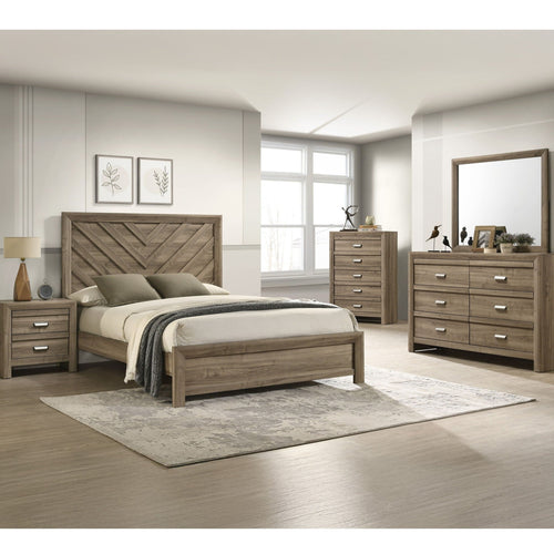 6 Drawer Storage Dresser- Light Brown