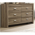 6 Drawer Storage Dresser- Light Brown