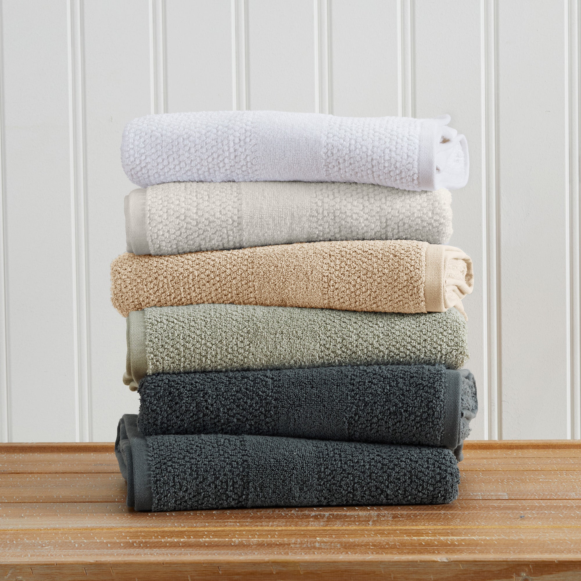 100% Cotton Woven Texture Bath Towel Set